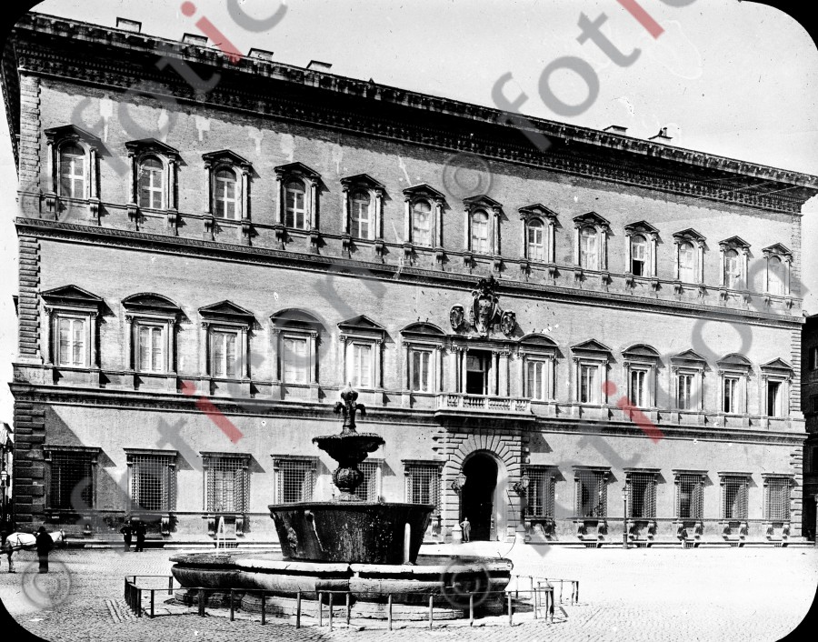 Palazzo Farnese | Palazzo Farnese - Foto foticon-simon-025-052-sw.jpg | foticon.de - Bilddatenbank für Motive aus Geschichte und Kultur